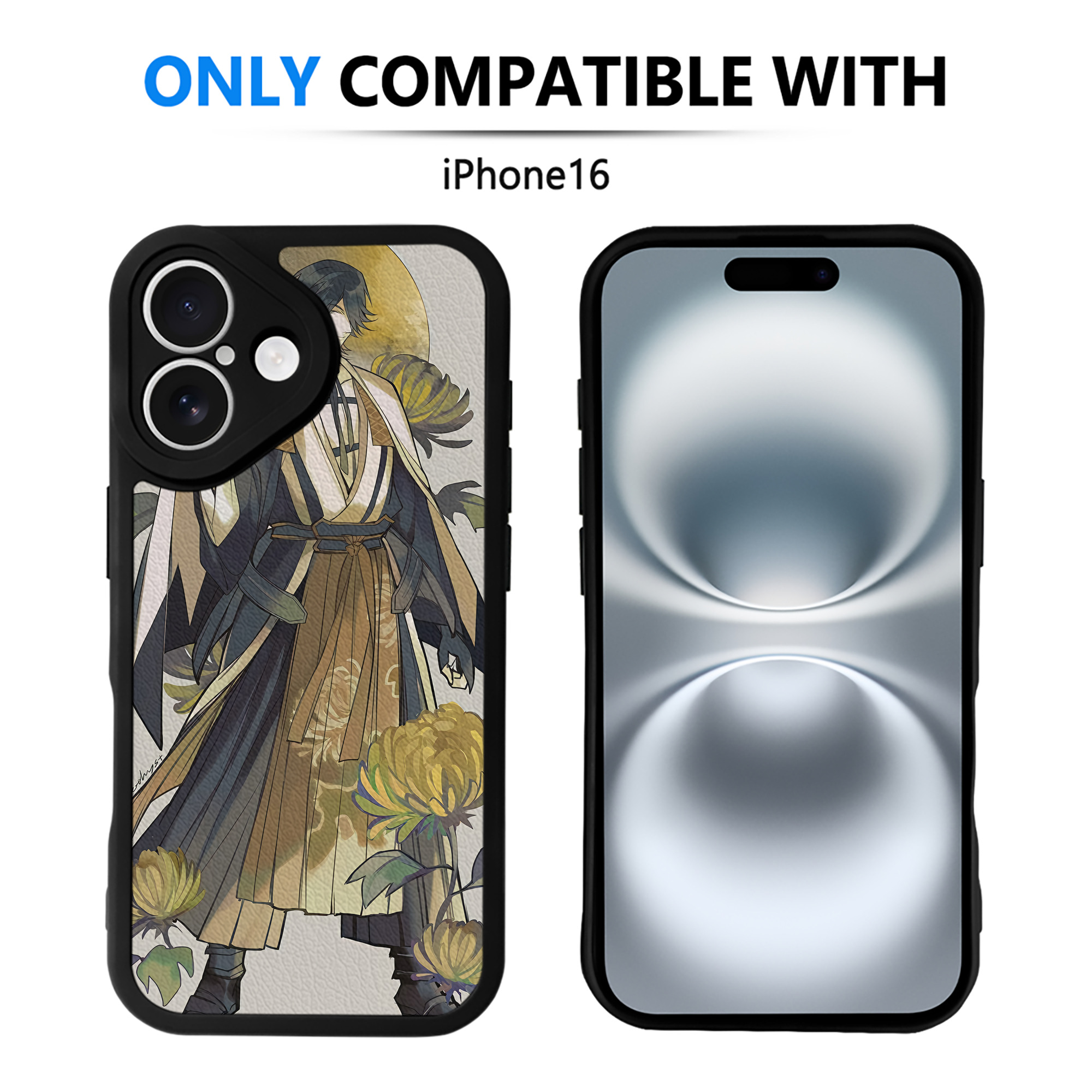 （画像用） 刀剣乱舞 Touken Ranbu 【iPhone 16シリーズ対応】シリコンスマホケース（レザー調） 材質：シリコン